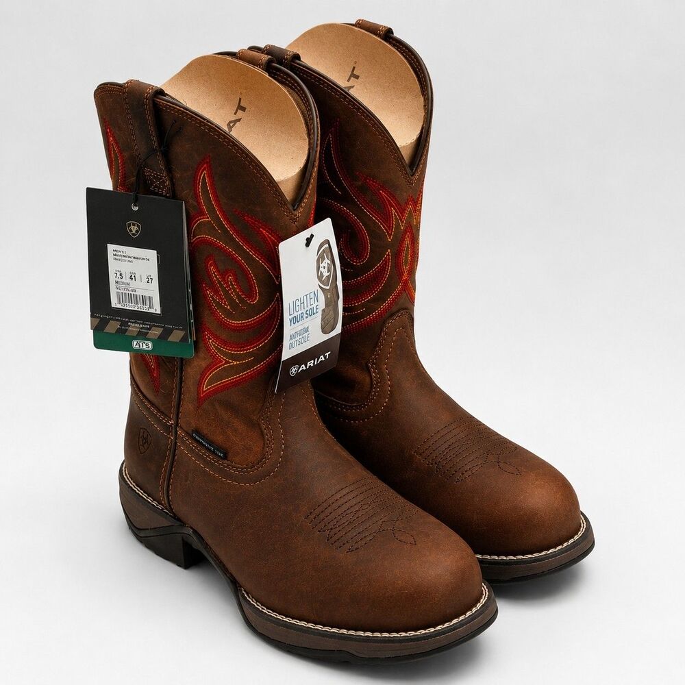 Ariat Anthem Round Toe Work Boots Women’s Composite Toe EH Brown 9.5B 10029509
